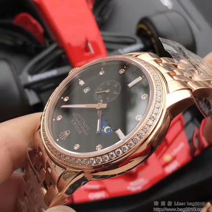 ROLEX勞力士 2019鼎力推薦 最新款勞力士 月相系列 九字位日月星辰功能 三度防水性能 透底 男士腕表  wssb4983